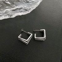 Simple Style Geometric Titanium Steel Irregular Plating Earrings 1 Pair sku image 1