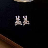1 Pair Fashion Bow Knot Metal Inlay Zircon Women's Ear Studs sku image 155