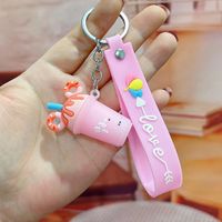 Cute Cup Metal Unisex Bag Pendant Keychain main image 5