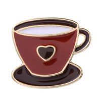 Modern Style Cup Alloy Enamel Plating Unisex Brooches sku image 1