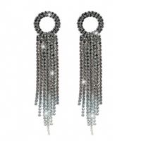 Glam Tassel Alloy Inlay Rhinestones Women's Drop Earrings main image 4