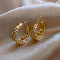 1 Pair Ig Style C Shape Plating Alloy Ear Studs main image 2