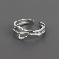 Cross-border New European And American Alloy Geometric Hollow Double-layer Ring Open Adjustable Ring Ornament Female Factory Sales main image 5