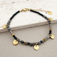 IG Style Casual Round 304 Stainless Steel Natural Stone Labradorite Gold Plated Bracelets In Bulk sku image 2