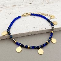 IG Style Casual Round 304 Stainless Steel Natural Stone Labradorite Gold Plated Bracelets In Bulk sku image 6