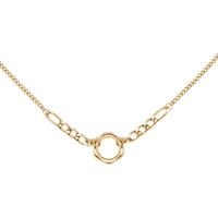 Vintage Style Simple Style Circle Titanium Steel Plating Hollow Out 18k Gold Plated Necklace main image 2