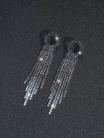Glam Tassel Alloy Inlay Rhinestones Women's Drop Earrings sku image 3