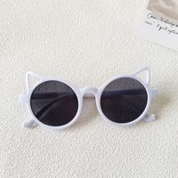 Cartoon Style Cute Vacation Cat Pc Cat Eye Full Frame Kids Sunglasses sku image 1