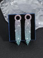 Glam Tassel Alloy Inlay Rhinestones Women's Drop Earrings sku image 6