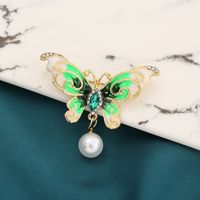 Retro Mariposa Perla De Imitación Aleación Diamante De Imitación Mujeres Broches sku image 22