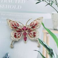 Retro Butterfly Imitation Pearl Alloy Rhinestone Women's Brooches sku image 24