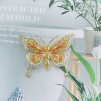 Retro Mariposa Perla De Imitación Aleación Diamante De Imitación Mujeres Broches sku image 23