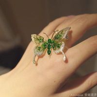 Retro Mariposa Perla De Imitación Aleación Diamante De Imitación Mujeres Broches sku image 25