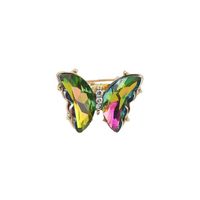 Retro Butterfly Imitation Pearl Alloy Rhinestone Women's Brooches sku image 2