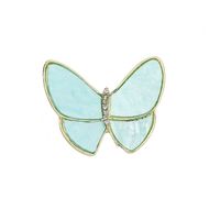 Retro Mariposa Perla De Imitación Aleación Diamante De Imitación Mujeres Broches sku image 6