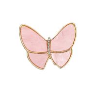 Retro Mariposa Perla De Imitación Aleación Diamante De Imitación Mujeres Broches sku image 7