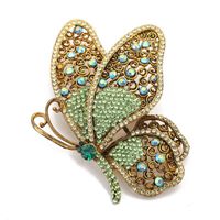Retro Mariposa Perla De Imitación Aleación Diamante De Imitación Mujeres Broches sku image 59