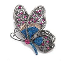 Retro Butterfly Imitation Pearl Alloy Rhinestone Women's Brooches sku image 60