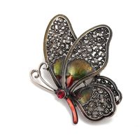 Retro Butterfly Imitation Pearl Alloy Rhinestone Women's Brooches sku image 43