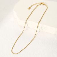 Style Simple Commuer Couleur Unie Acier Inoxydable Placage Plaqué Or 14k Collier sku image 1