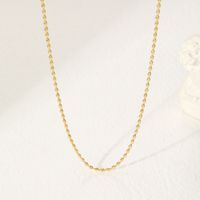 Style Simple Commuer Couleur Unie Acier Inoxydable Placage Plaqué Or 14k Collier main image 5