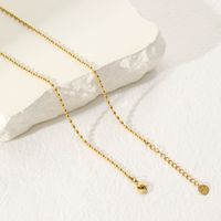 Style Simple Commuer Couleur Unie Acier Inoxydable Placage Plaqué Or 14k Collier main image 3