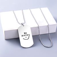 Simple Style Streetwear Letter Stainless Steel Pendant Necklace sku image 1