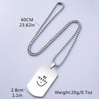 Simple Style Streetwear Letter Stainless Steel Pendant Necklace main image 2
