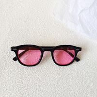 Vacation Cool Style Solid Color Pc Resin Oval Frame Full Frame Kids Sunglasses sku image 1