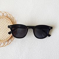 Vacation Cool Style Solid Color Pc Resin Oval Frame Full Frame Kids Sunglasses sku image 6
