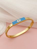 Ethnic Style Eye 304 Stainless Steel 14K Gold Plated Bangle In Bulk main image 1