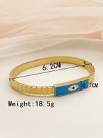 Ethnic Style Eye 304 Stainless Steel 14K Gold Plated Bangle In Bulk main image 2