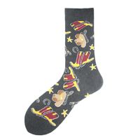Men's Casual Animal Vegetable Notes Cotton Ankle Socks A Pair sku image 25