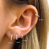 1 Pair Simple Style Solid Color Inlay Copper Zircon Earrings main image 1