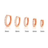 1 Pair Simple Style Solid Color Inlay Copper Zircon Earrings main image 5