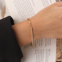 Simple Style Square Copper Inlay Zircon Bracelets main image 3