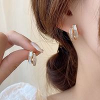 1 Pair Simple Style Solid Color Inlay Copper Zircon Ear Studs sku image 6