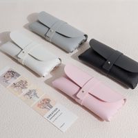 Retro Literarische Und Künstlerische Einfache Brillen Tasche Aus Weichem Leder Brillen Etui Ins Mädchen Tragbare Sonnenbrillen Tasche Aufbewahrung Tasche Anti-stress main image 1