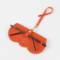 Best-seller Sur Douyin Pu Lunettes De Soleil Sac Beau Litchi Motif Poignet Lunettes Cas Suspendu Lunettes De Soleil De Stockage En Gros main image 3