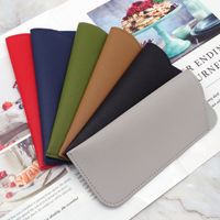 New Thickened Leather Opening Sunglasses Bag Reading Glasses Leather Case Dustproof Storage Bag Portable Diagonal Pocket main image 5