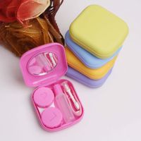 Xcl028 Contact Lens Case Plastic Invisible Couple Box With Mirror Mini Compact Contact Lens Case main image 5
