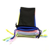 In Stock Wholesale New Microfiber Glasses Bag Solid Color Drawstring Bundle Cellphone Storage Bag Sun Glasses Cloth Pouch main image 4
