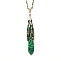 Casual Simple Style Hexagon Prism Crystal Agate Pendant Necklace Long Necklace In Bulk sku image 7