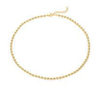 Simple Style Round Copper Gold Plated Necklace In Bulk sku image 1