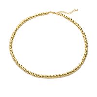 Artistic Round Copper Beaded Plating Gold Plated Bracelets Necklace main image 2