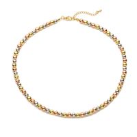 Artistic Round Copper Beaded Plating Gold Plated Bracelets Necklace main image 3