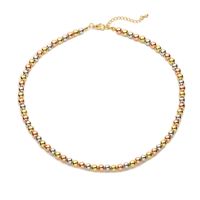 Artistic Round Copper Beaded Plating Gold Plated Bracelets Necklace sku image 4