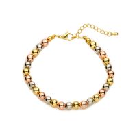 Artistic Round Copper Beaded Plating Gold Plated Bracelets Necklace main image 4