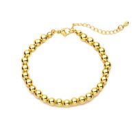 Artistic Round Copper Beaded Plating Gold Plated Bracelets Necklace main image 5