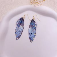 1 Pair Simple Style Wings Copper Epoxy Women's Drop Earrings sku image 47